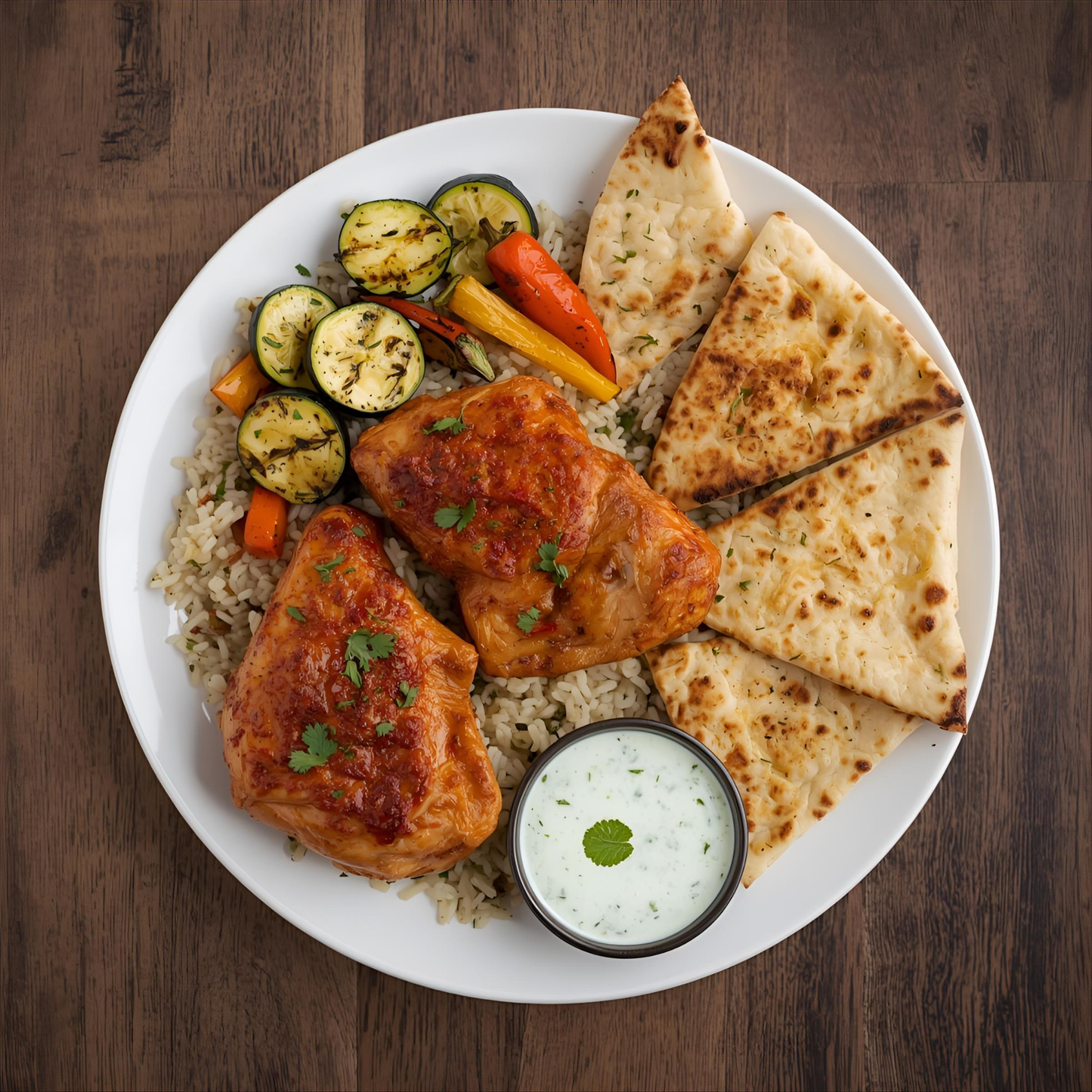 Halal Tandoori Chicken Platter