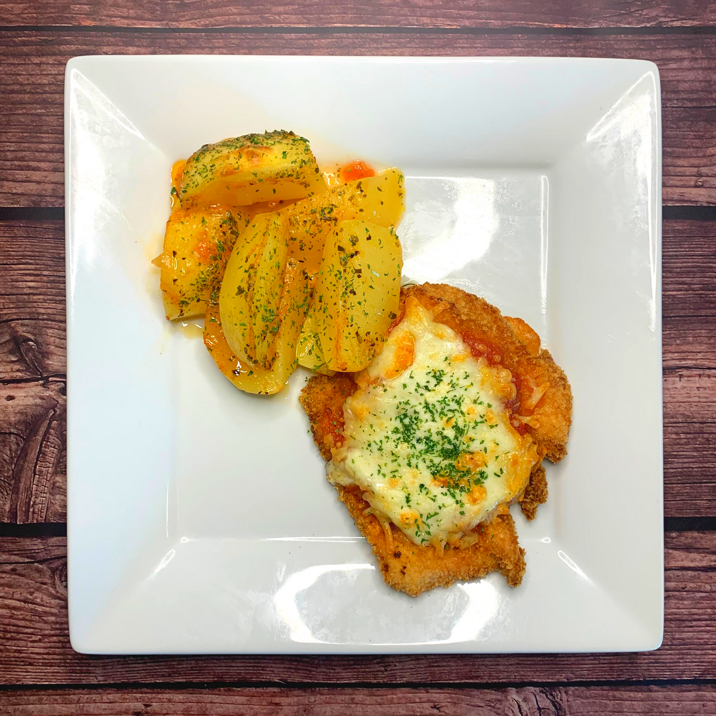 Chicken Parmesan & Rose Penne Pasta