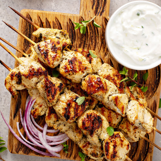 Athenian Chicken Souvlaki Platter