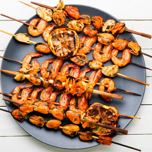 Grilled Jumbo Shrimp Skewers